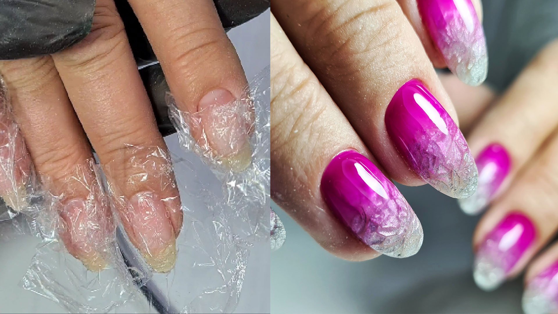 дизайн с ПЛЕНКОЙ  ?   гель  COSMOPROFI  ?   ХРУСТАЛЬНЫЕ ногти