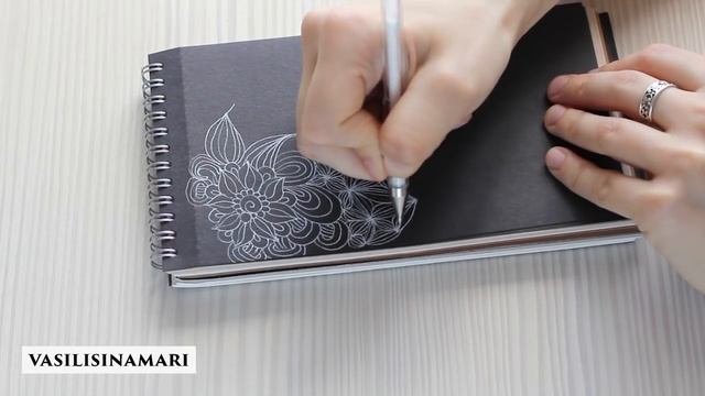VASILISINAMARI - zentangle. Рисуем зентангл (ускорение) смотреть онлайн