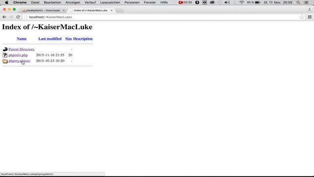 Set up phpMyAdmin auf OS X 10.11 - Tutorial [GER] смотреть онлайн