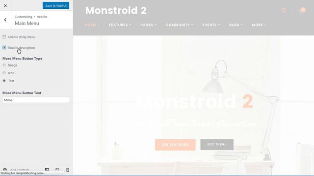 Monstroid 2. How to Enable/Disable Main Menu Description смотреть онлайн
