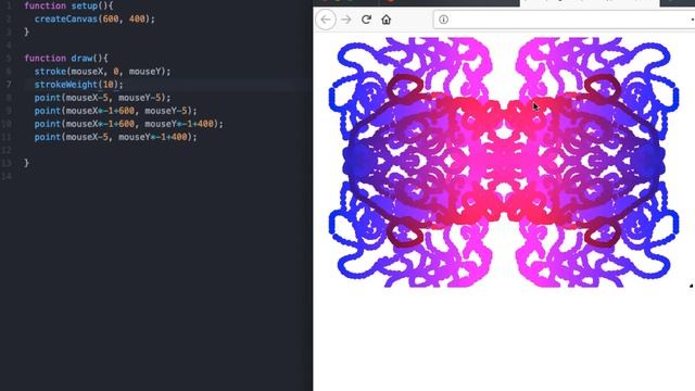 When Mouse Pressed in p5.js смотреть онлайн