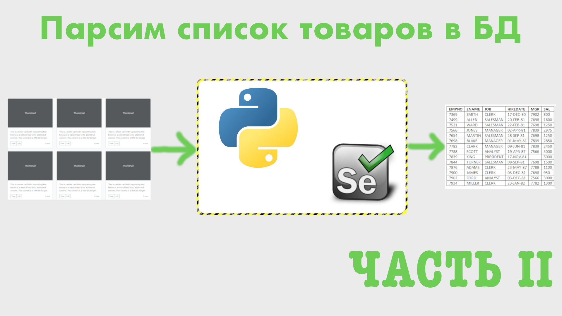 Selenium + Python: парсим товары и складываем в БД #2 смотреть онлайн