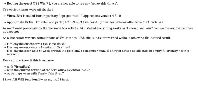 Ubuntu: VirtualBox USB 'Add device filter` does not work under 14.04 (3 Solutions!!) смотреть онлайн