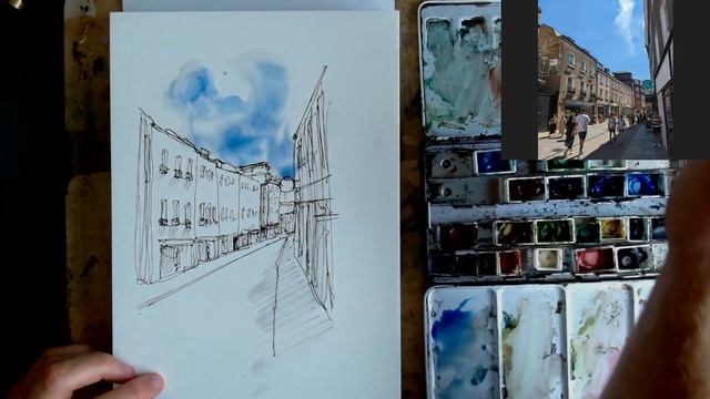 Urban Sketch a Busy Street in JUST 10 MINUTES смотреть онлайн