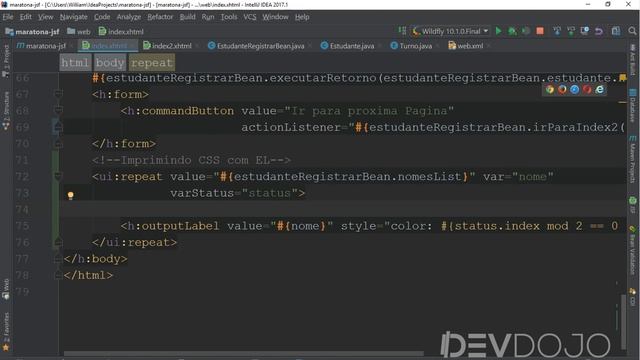 Maratona JSF - Aula 09: Expression Language pt 06, EL com JS e CSS смотреть онлайн