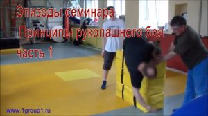 Эпизоды семинара Принципы рукопашного боя часть 1
