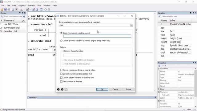Data management: How to convert a string variable to a numeric variable смотреть онлайн
