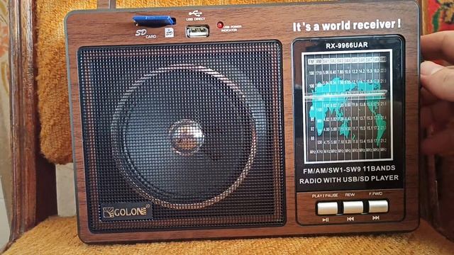 Радиоприёмник GOLON RX 9966 UAR сканирование FM 88 108 Mhz смотреть онлайн