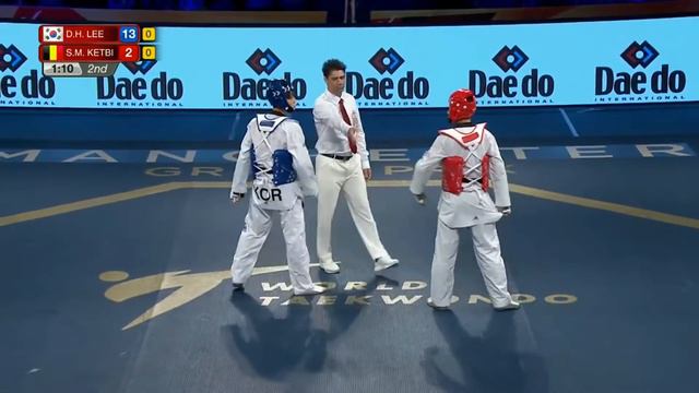 World Taekwondo GP 2018 Dae Hoon Lee(KOR) vs Si Mohamed Ketbi(BEL) смотреть онлайн