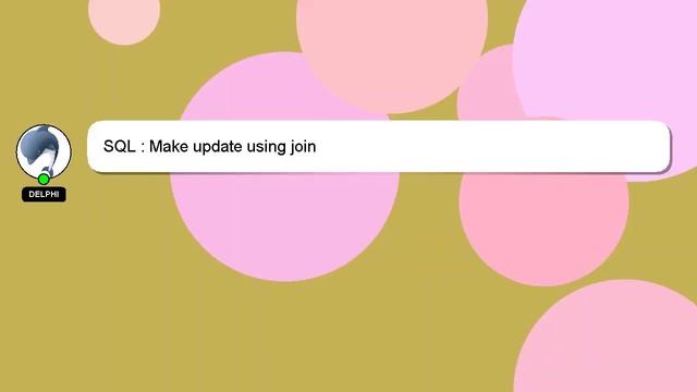 SQL : Make update using join смотреть онлайн