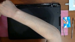 Hp 17-p108ur разборка , замена термопасты