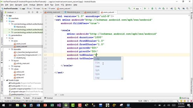 Android Studio Tutorial - How to Create Zoom In and Zoom Out Animation смотреть онлайн