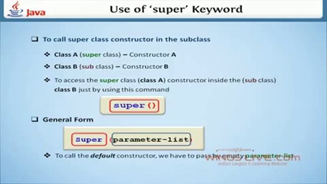 Using the Keyword super in JAVA Wingslive смотреть онлайн