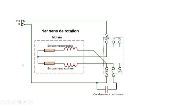 inversion sens moteur monophasé смотреть онлайн