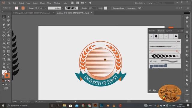 How to make Logos in Illustrator- University of Tysons, USA смотреть онлайн