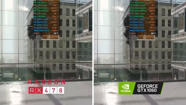 RX 470 vs GTX 1060 смотреть онлайн