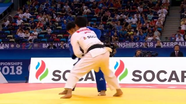 World Championships Seniors Baku 2018 ABE Hifumi VS AN Baul - Semi -Final