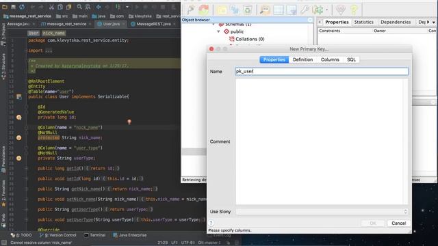 17 урок. Java REST service. Создание postgres базы данных бд смотреть онлайн