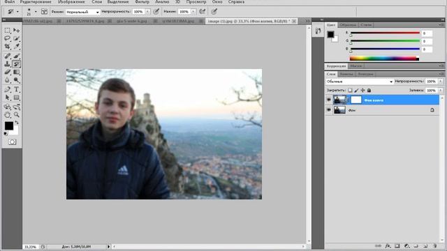 Как добавить размытие в Photoshop CS-5 смотреть онлайн