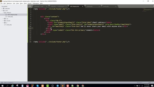 how to select and insert data using php mysql database || crud project part 2 смотреть онлайн