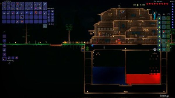 Life Crystals and Magic Mirror - Skyblock - Ep04 | Terraria