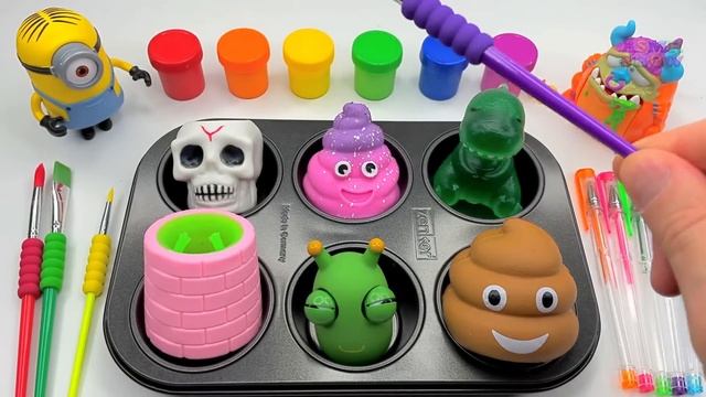 Satisfying Video l How to Make Rainbow Lollipop Slime with Stress Balls Cutting ASMR #12 смотреть онлайн