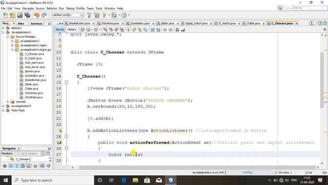 How to create JColorChooser in Java || in NetBeans || Java Swing. смотреть онлайн