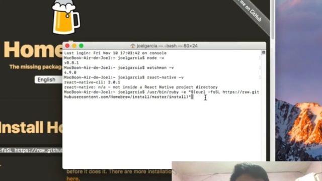 3. Instalación de Homebrew, Node Js, Watchman Y React Native en MacOS смотреть онлайн