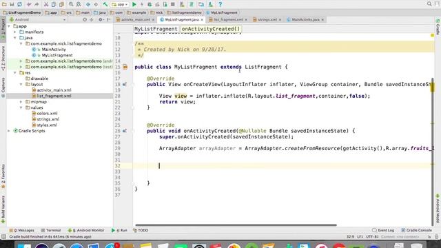 ListFragment Example in Android смотреть онлайн