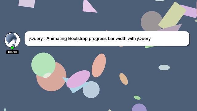 jQuery : Animating Bootstrap progress bar width with jQuery смотреть онлайн