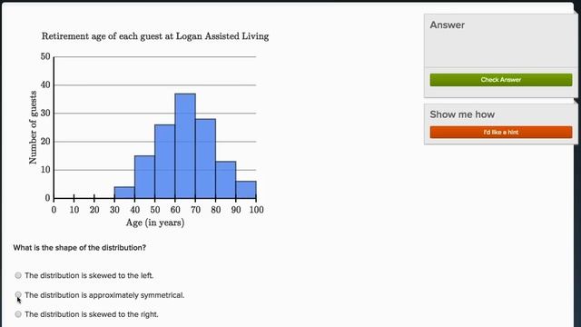 Thinking about shapes of distributions | Data and statistics | 6th grade | Khan Academy смотреть онлайн