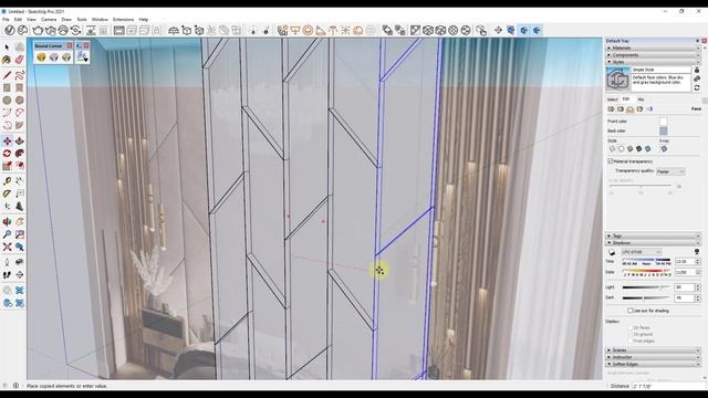 Bed Backdrop Modelling in SketchUp #1 смотреть онлайн