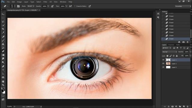 Manipulasi gambar mudah || Adobe Photoshop portable CS6 смотреть онлайн