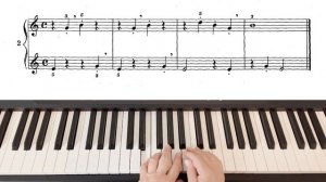 Как соединить 2 руки при игре на фортепиано. Урок #2.