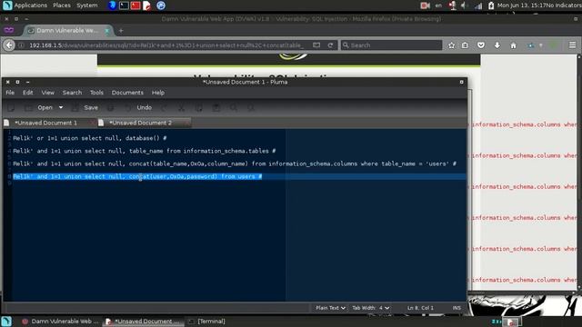DVWA - Manual SQL Injection and John the Ripper смотреть онлайн