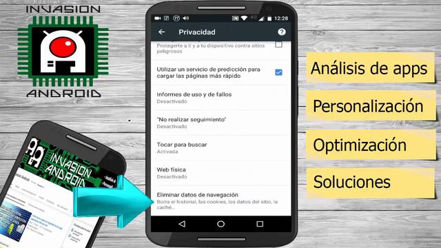 Como eliminar manualmente los datos de navegacion de Google Chrome en Android смотреть онлайн