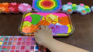 SLIME MIXING WITH CLAY PIPING BAG AND GLITTER AND EYE SHADOW ! Mixing Random Things Into Slime #458