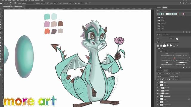 Рисуем дракона - символ 2024 в Photoshop / Курс «Рисование в Photoshop для начинающих» от more-art.r смотреть онлайн