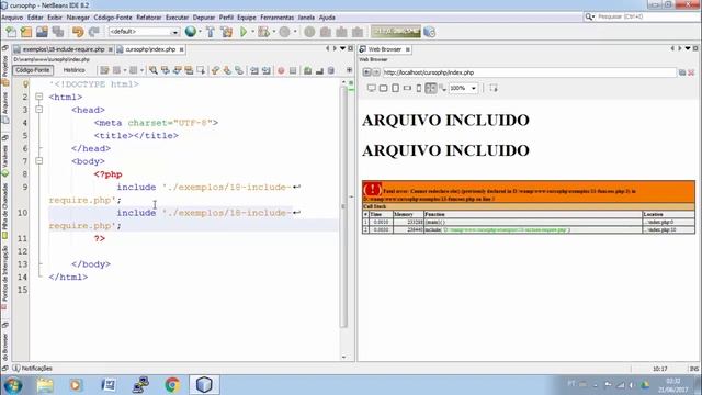 Curso de PHP OO Aula 22 Include e Require смотреть онлайн