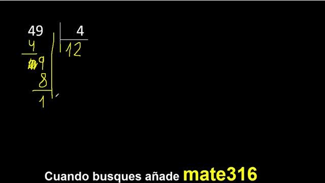 Dividir 49 entre 4 , division inexacta con resultado decimal . Como se dividen 2 numeros смотреть онлайн