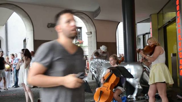 Russian String Quartet Playing In The Streets Of Munich (late July, 2013)