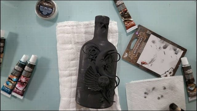 Mixed Media Altered Bottles