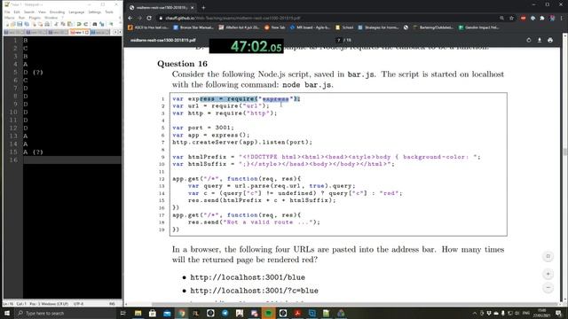 [Exam Practice] Web exam 2018-2019 resit смотреть онлайн
