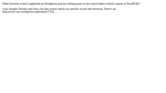 Wordpress: Best Browser for Editing Posts смотреть онлайн