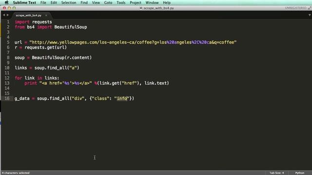 Scrape Websites with Python + Beautiful Soup 4 + Requests -- Coding with Python смотреть онлайн