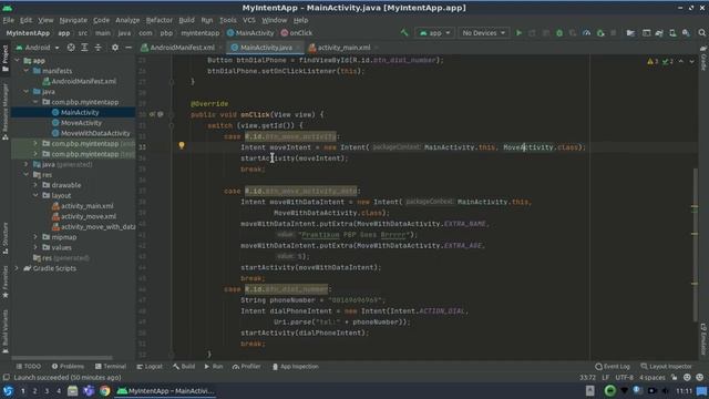 Java Android Intent смотреть онлайн