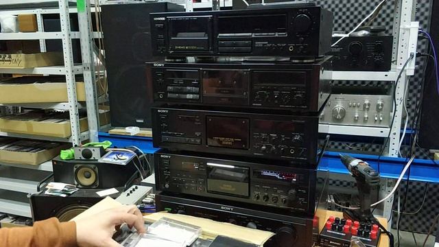 сравнение Cassette,  калибровка. Деки Deck Kenwood KX-4520 + SONY TC K333esR K333esG + K333esL сер