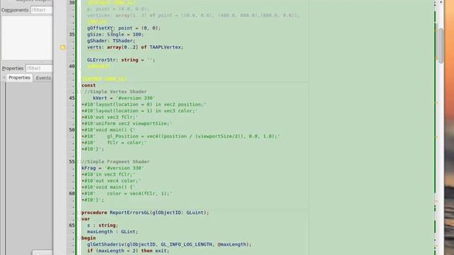 Заставил FreeGlut работать с шейдерами. (OpenGL 3.3) смотреть онлайн