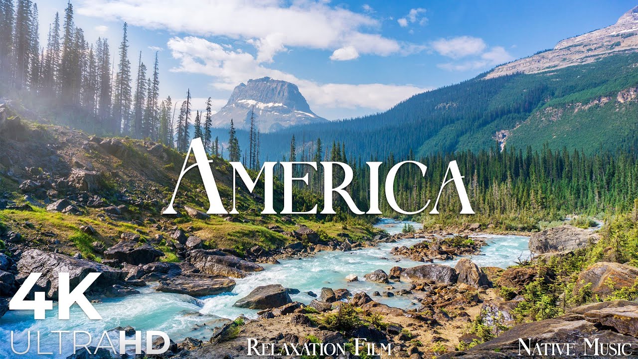 America Dream Native Music, Piano Muisc, Nature And City USA Meditation Music 4K Relaxation Film