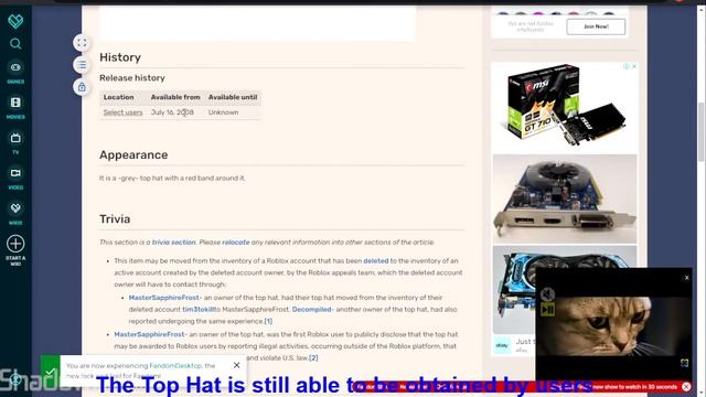 How to get the Red Banded Top Hat on Roblox for COMPLETELY FREE! смотреть онлайн
